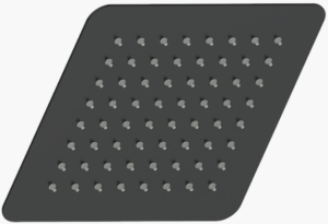 Vogt -pomme de douche carrée en acier inoxydable 8" - noir mat