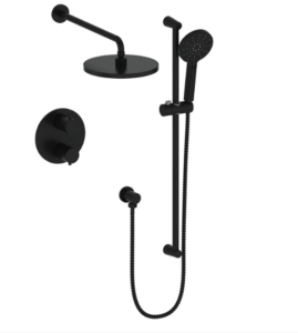 Vogt - garniture WORGL pour kit de douche  thermostatique à 2 voies - noir mat (La Valve VE.220 est requise)