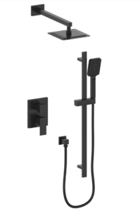 Vogt - KAPFENBERG ensemble de douche pression équilibrée 2 voies - noir mat (valve incluse)