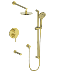 Vogt - garniture WORGL pour kit de douche pression équilibrée à 3 voies - or brossé (Valve TM.WL.310 non incluse)
