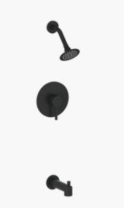 Vogt - WÖRGL ensemble de douche à pression équilibrée 1 voie - noir mat (valve incluse)