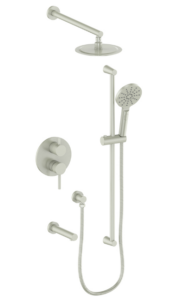 Vogt - WORGL ensemble de douche pression équilibrée 3 voies - nickle brossé (valve incluse)
