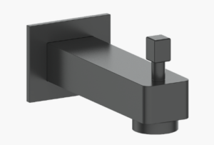 Vogt - Bec de bain carré avec inverseur - noir mat