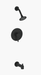 Vogt – garniture WORGL pour kit de douche pression balance à 1 voie - noir mat (La valve ve.110 est requise)