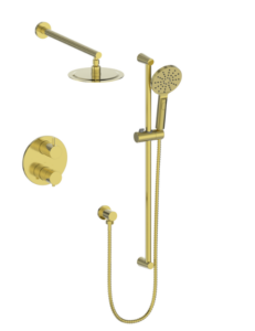 Vogt - garniture WORGL  pour kit de douche thermostatique à 2 voies - or brossé (Valve VE.220 est requise)