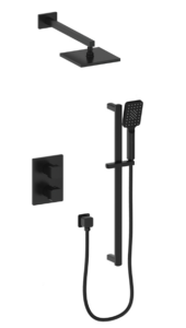 Vogt - garniture NIVEAU pour kit de douche thermostatique à 2 voies - noir mat (Valve VE.220 non incluse)