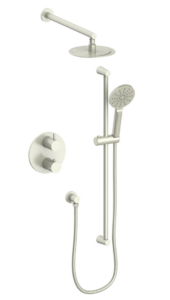 Vogt - garniture WORGL pour kit de douche thermostatique à 2 voies - nickle brossé (La valve VE.220 est requise)
