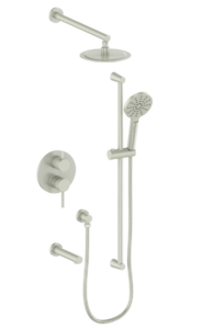 Vogt - garniture WORGL pour kit de douche pression équilibrée à 3 voies - nickle brossé (Valve pas incluse TM.WL.310)