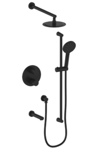 Vogt - garniture WORGL pour kit de douche thermostatique à 3 voies - noir mat (La valve Ve.320 pas incluse)