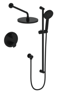 Vogt - WORGL ensemble de douche thermostatique 2 voies - noir mat (valve incluse)