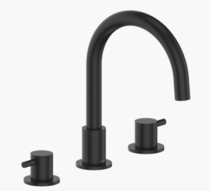 Vogt - robinet WÖRGL entraxe 8" avec drain à clapet - noir mat