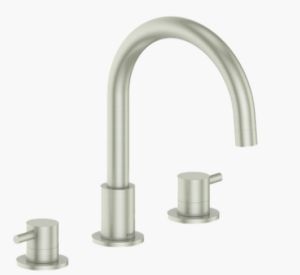 Vogt - robinet WÖRGL entraxe 8" avec drain à clapet - nickel brossé