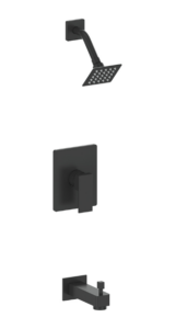 Vogt – garniture KAPENBERG pour kit de douche pression equilbre à 1 voie - noir mat (La valve ve.110 est requise)