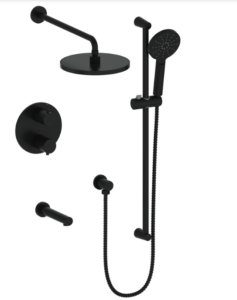Vogt - WORGL ensemble de douche thermostatique 3 voies - noir mat (valve incluse)