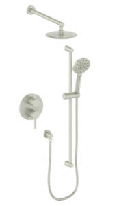 Vogt - garniture WORGL pour kit de douche pression equilibre à 2 voies - nickle brossé (Valve non incluse)