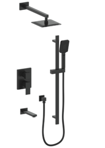 Vogt - garniture KAPENBERG pour ensemble de douche thermostatique 3 voies- noir mat (Valve VE.310 requise)