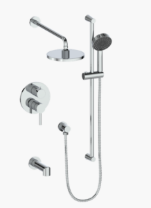 VVogt - WORGL ensemble de douche pression équilibrée 3 voies - chrome (valve incluse)