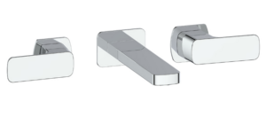 Vogt - robinet de lavabo mural NIVEAU entraxe 8" c.c- chrome (corps d’encastrement inclus)