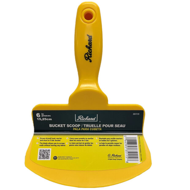 Plastic bucket scoop