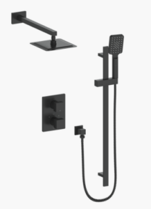 Vogt - garniture KAPFENBERG pour kit de douche thermostatique à 2 voies - noir mat (Valve VE.220 non incluse)