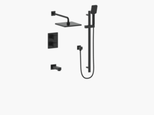 Vogt -  KAPFENBERG ensemble de douche thermostatique à 3 voies - noir mat (valve incluse)