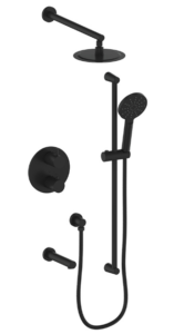 Vogt - WORGL ensemble de douche thermostatique 3 voies - noir mat (valve incluse)