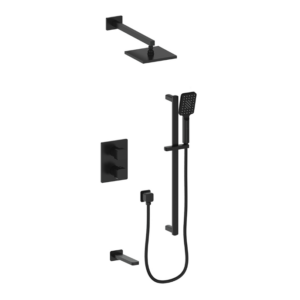 Vogt - garniture NIVEAU pour ensemble de douche thermostatique 3 voies - noir mat (La valve VE.320 est requise)