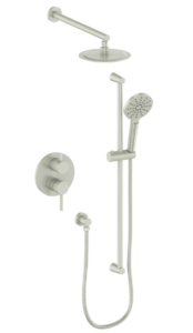 Vogt - WORGL ensemble de douche pression équilibrée 2 voies - nickel brossé (valve incluse)