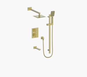 Vogt - KAPENBERG ensemble de douche à 3 voies thermostatique - nickel brossé (valve incluse)