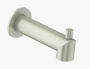 Vogt - Bec de bain rond à emboîtement avec inverseur - nickel brossé