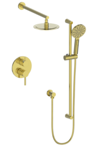 Vogt - WORGL ensemble de douche pression équilibrée 2 voies - or brossé (valve incluse)