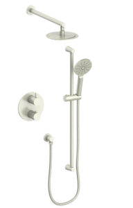 Vogt - WORGL ensemble de douche thermostatique 2 voies - nickel brossé (valve incluse)