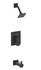 Vogt - KAPFENBERG ensemble de douche pression équilibrée 1 voie - noir mat (valve incluse)