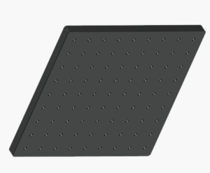 Vogt - Pomme de douche carrée 10" - noir mat