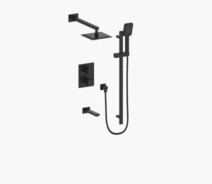 Vogt - garniture KAPENBERG pour ensemble de douche thermostatique 3 voies - noir mat (La valve VE.320 est nécessaire)