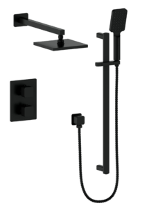Vogt - NIVEAU ensemble de douche thermostatique 2 voies - noir mat (valve incluse)