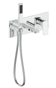 Vogt - remplisseur de baignoire mural NIVEAU - chrome (corps d’encastrement inclus)