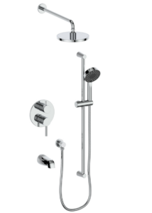 Vogt - garniture WORGL pour kit de douche pression équilibrée  à 3 voies - chrome (Valve VE.310 non incluse)