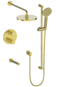 Vogt - WORGL ensemble de douche thermostatique 3 voies - or brossé (valve incluse)