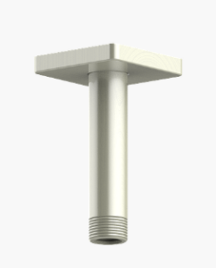 Vogt - Bras de douche carré de plafond 4" - nickel brossé