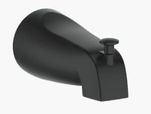 Vogt - Bec de bain rond à emboîtement avec inverseur - noir mat