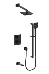 Vogt - NIVEAU ensemble de douche thermostatique - noir mat