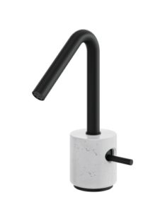Marmo -  - robinet de lavabo à un trou - chrome poli noir mat