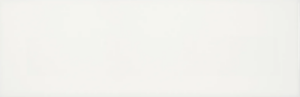 4 x 12 Soho Canvas White Émaillée Brillante Tuile en Céramique Émaillée