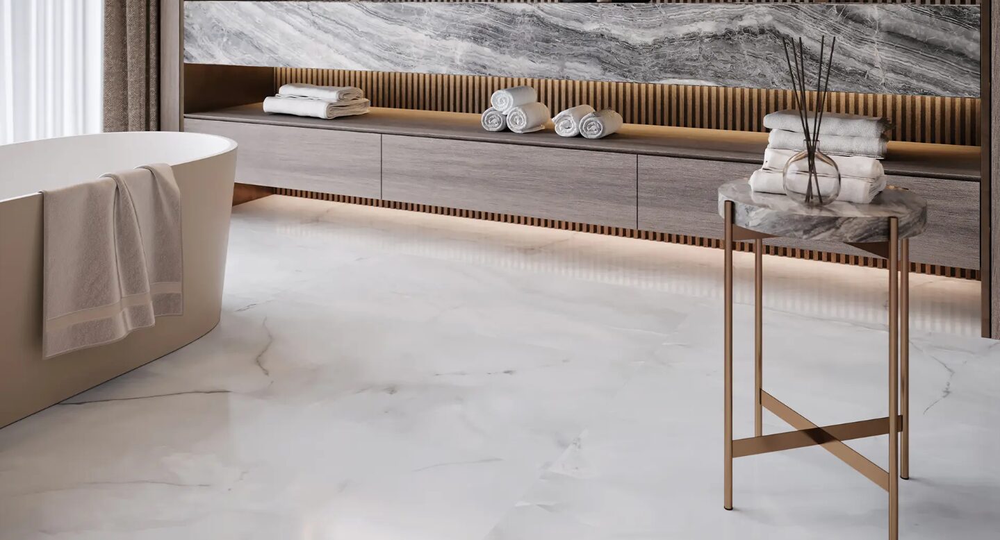24 x 24 La Marca Onyx Nuvolato Honed Tuile en Porcelaine Rectifiée
