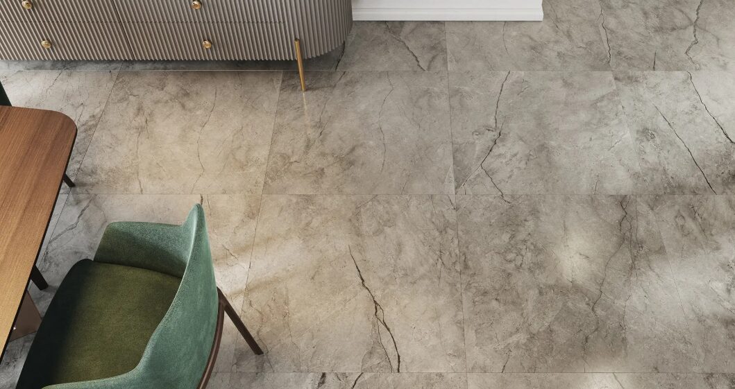 24 x 24 La Marca Paradiso Argento en Porcelaine Adoucie