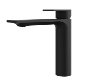 Aquabrass - ALPHA tall single holw lavatory faucet - black matte