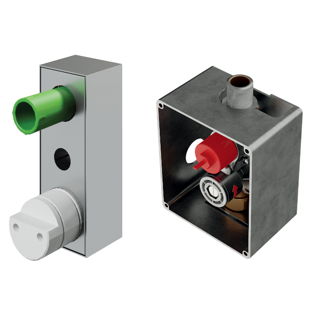 AQUABRASS Rwaa1395zz01 BRUTE DE VALVE POUR ROBINET DE LAVABO MURAL SANS CONTACT