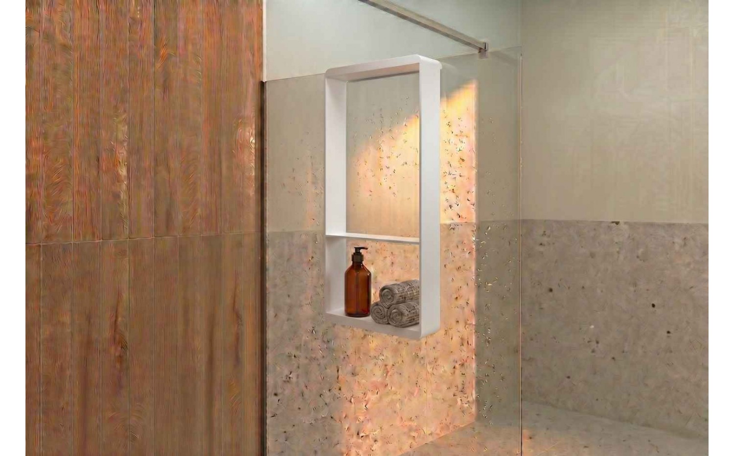 ODASS Niche de douche - 22 5/8" x 10" - Bellot Blanc