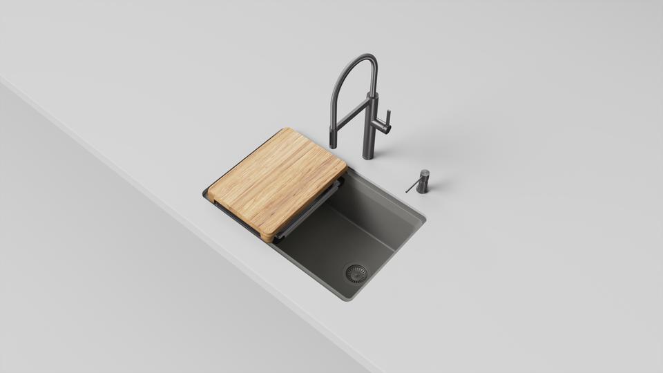 Blanco inteos 30 SILGRANIT coal black - Includes GRID 443344